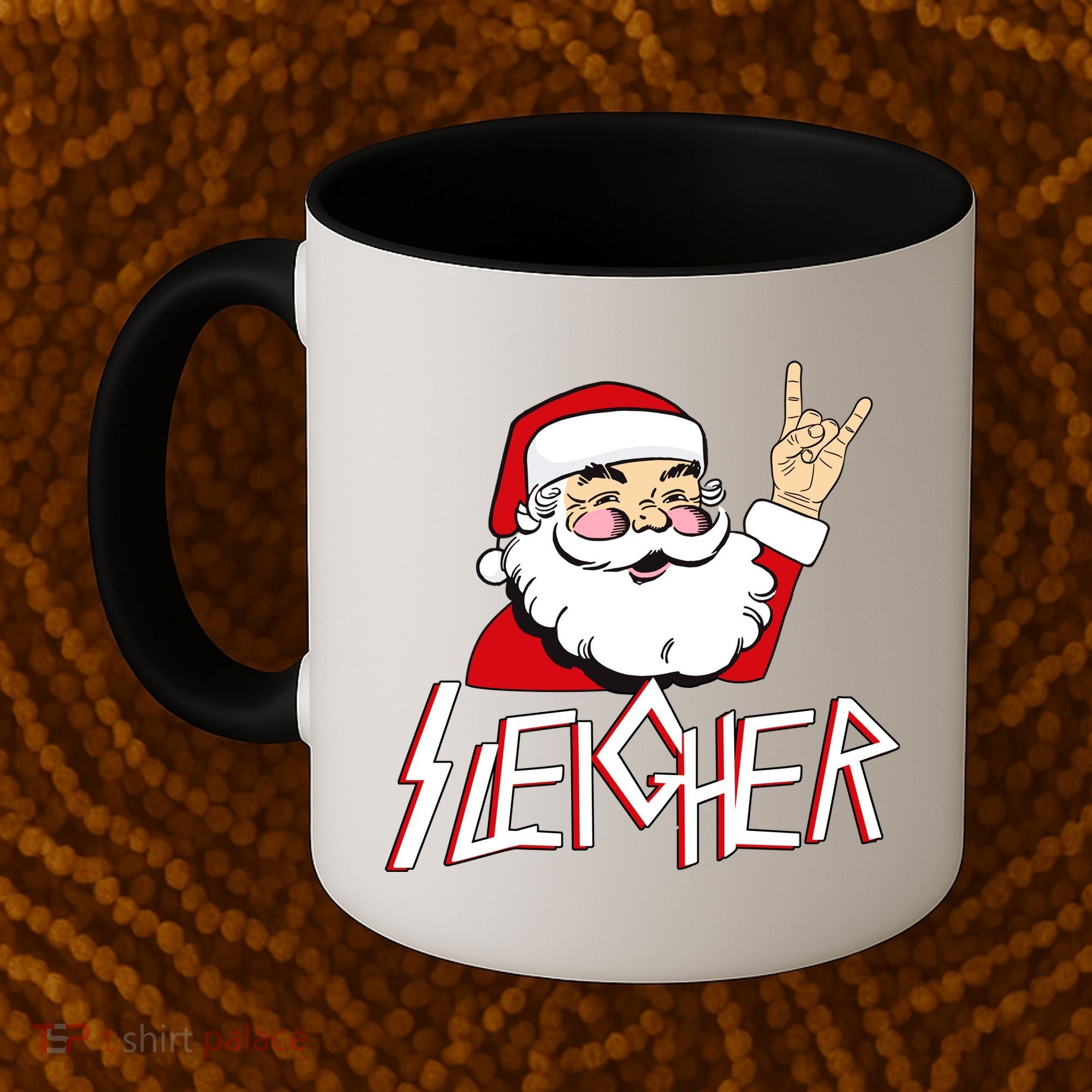 Sleigher Santa Rocks Coffee Mug