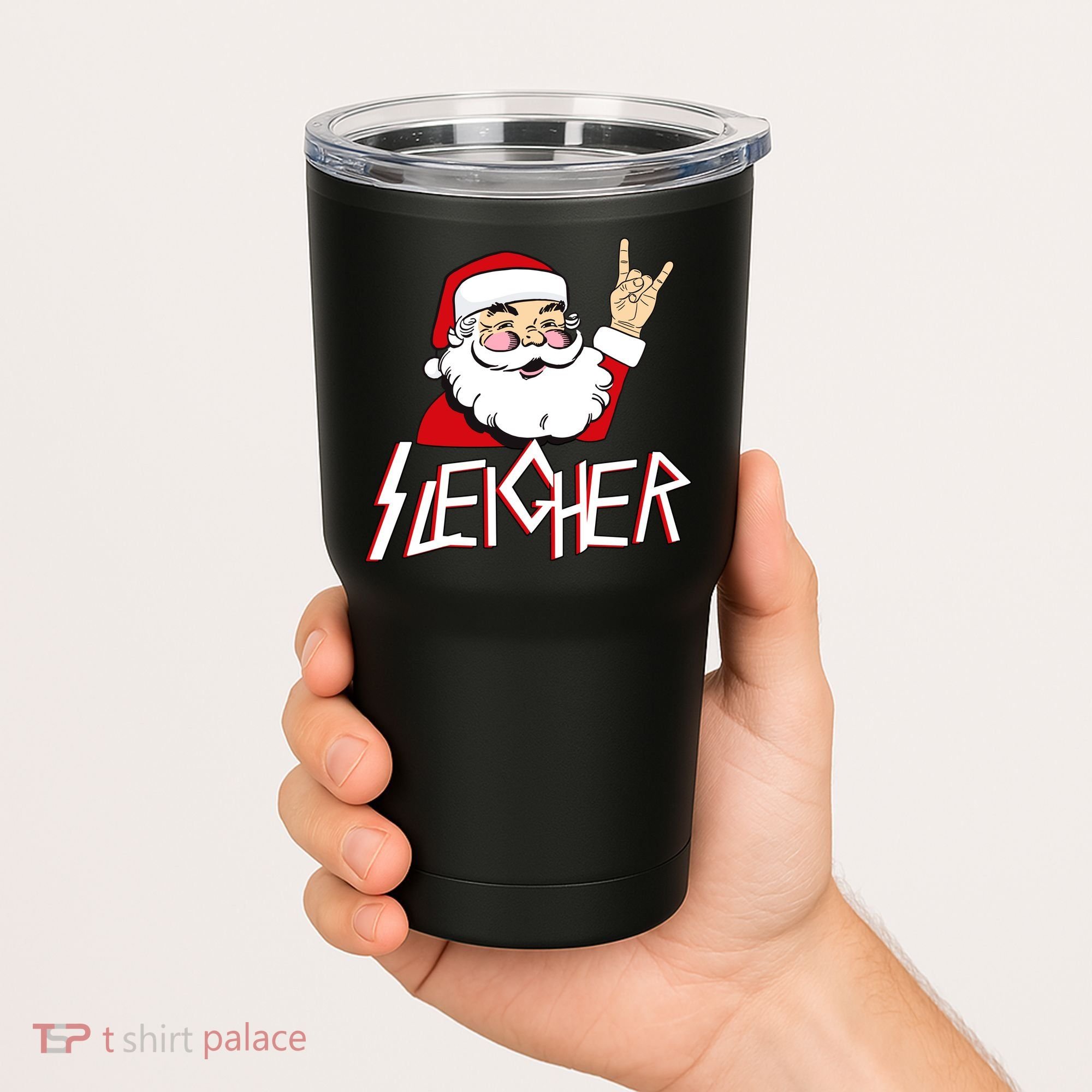 Sleigher Santa Rocks Tumbler