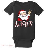 Sleigher Santa Rocks Baby Bodysuit thumb 0