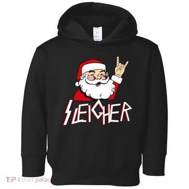 Sleigher Santa Rocks Toddler Hoodie