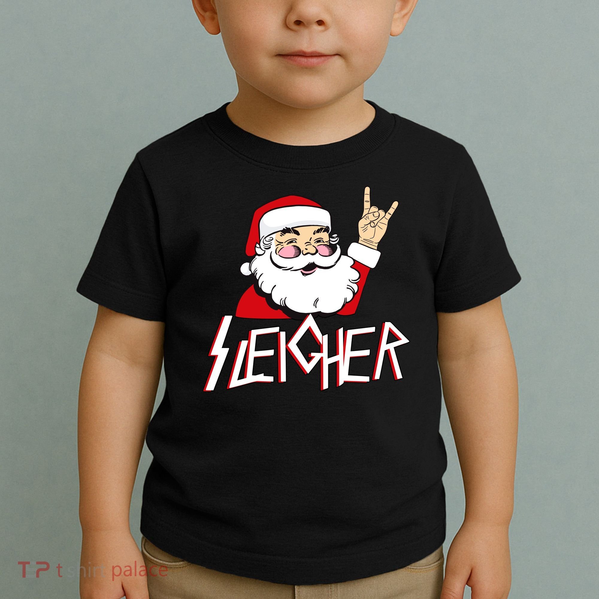 Sleigher Santa Rocks Toddler T-Shirt