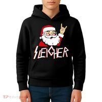 Sleigher Santa Rocks Kids Hoodie thumb 4