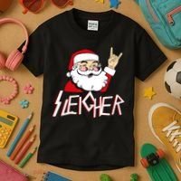 Sleigher Santa Rocks Kids T-Shirt thumb 3