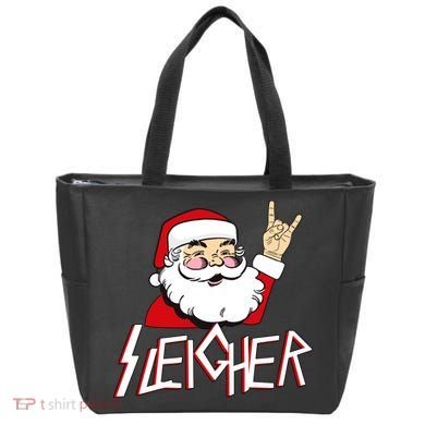 Sleigher Santa Rocks Tote Bag