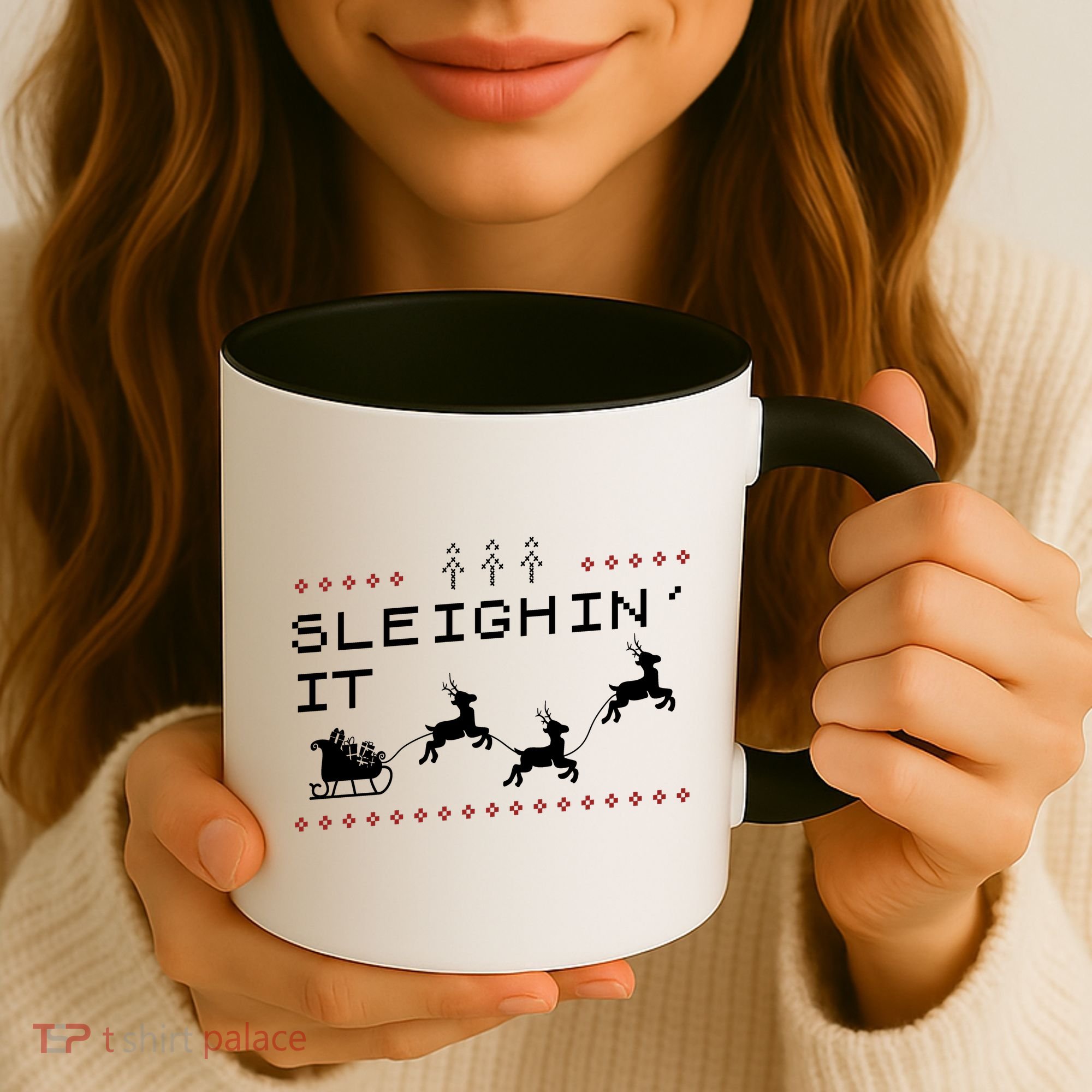 Sleighin It Ugly Christmas  Coffee Mug