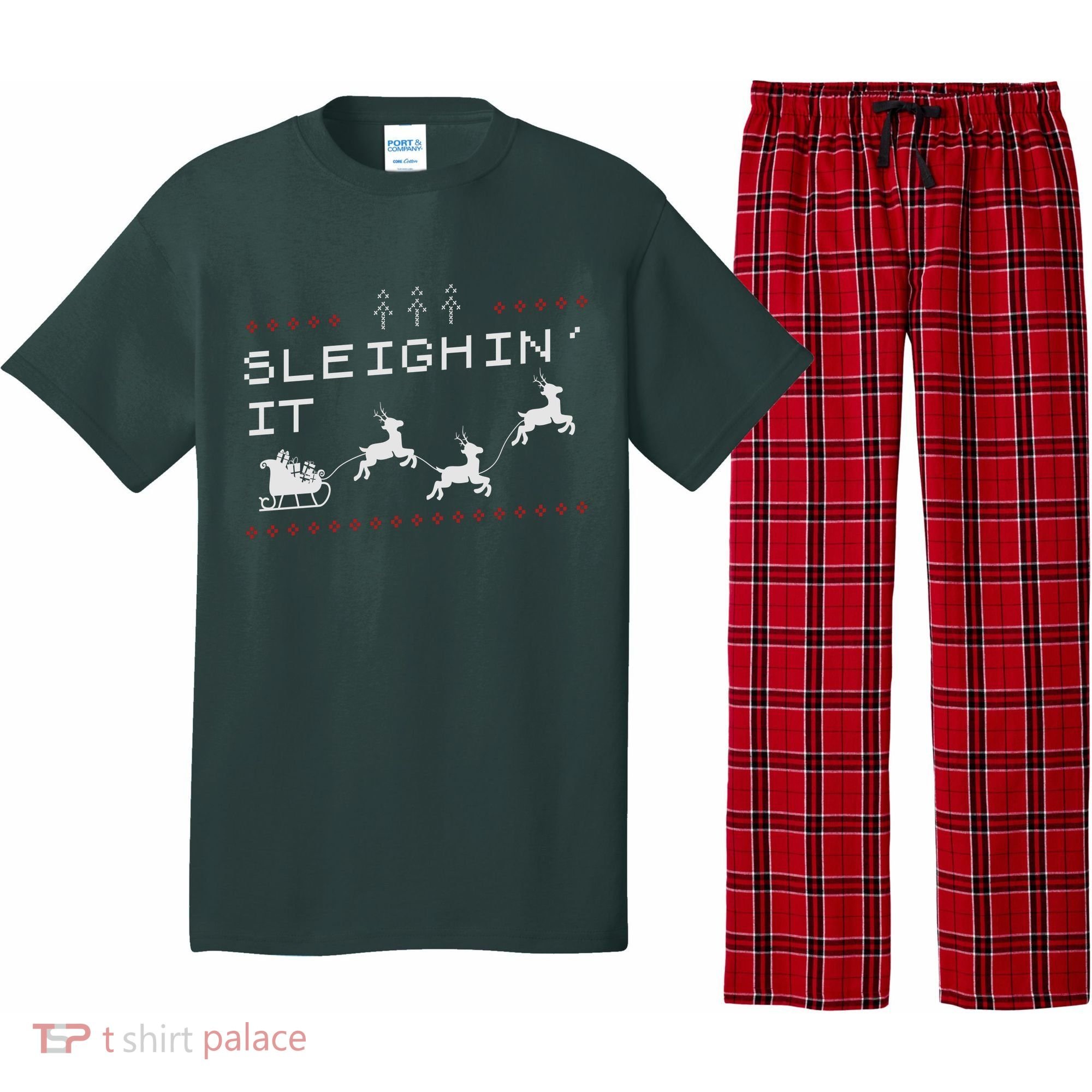 Sleighin It Ugly Christmas  Pajama Set