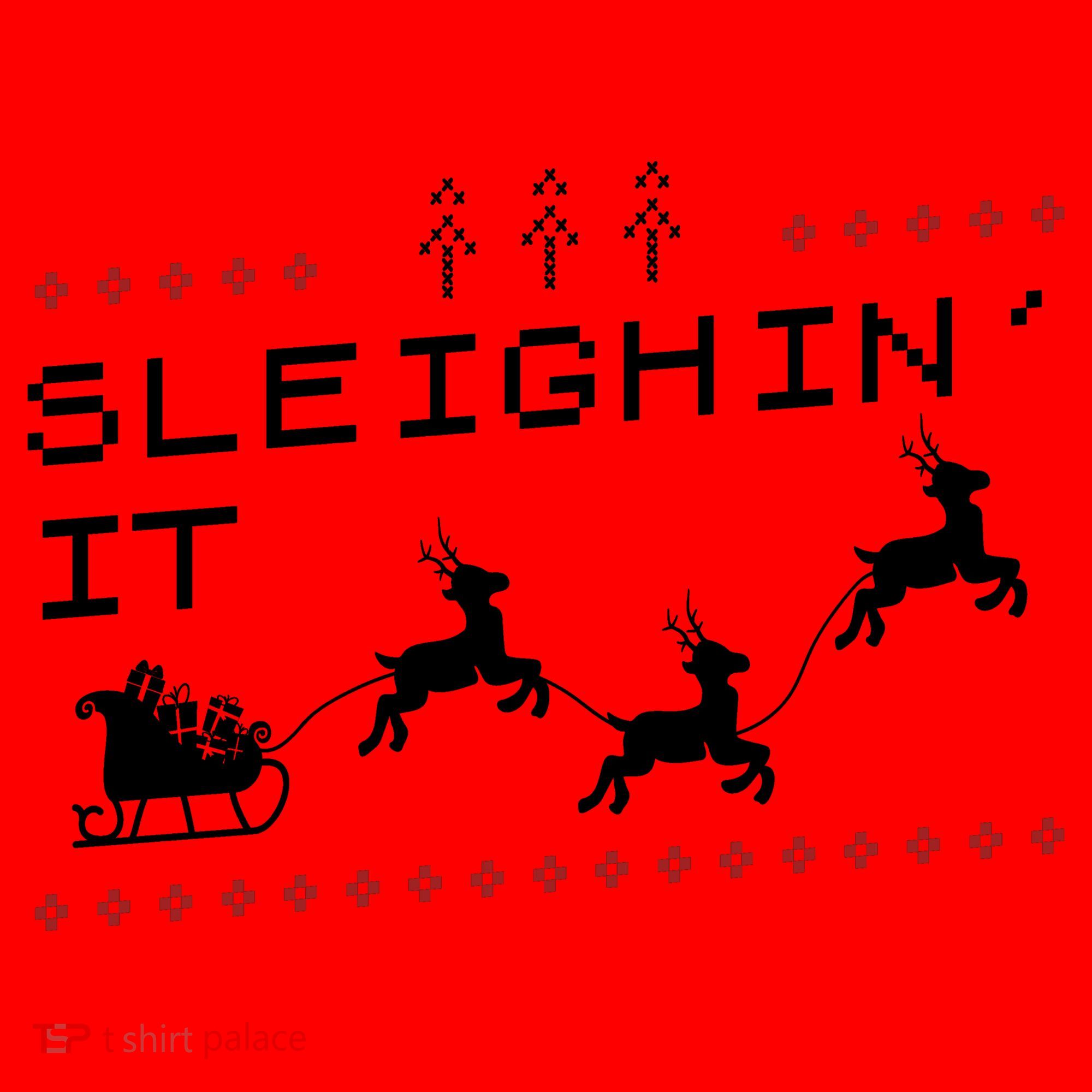 Sleighin It Ugly Christmas  Santa Hat