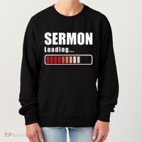 Sermon Loading Funny Pastor Preacher Minister Clergy Women's Sweatshirt thumb 0