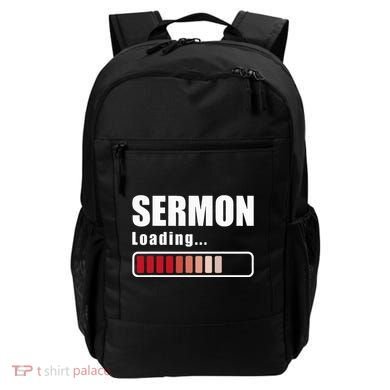 Sermon Loading Funny Pastor Preacher Minister Clergy Backpack