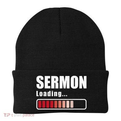 Sermon Loading Funny Pastor Preacher Minister Clergy Beanie