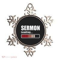 Sermon Loading Funny Pastor Preacher Minister Clergy Ornament thumb 0