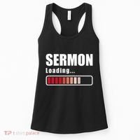 Sermon Loading Funny Pastor Preacher Minister Clergy Women's Tank Top thumb 0