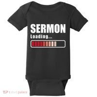 Sermon Loading Funny Pastor Preacher Minister Clergy Baby Bodysuit thumb 0