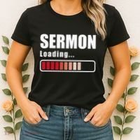 Sermon Loading Funny Pastor Preacher Minister Clergy Women's T-Shirt thumb 2