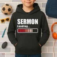 Sermon Loading Funny Pastor Preacher Minister Clergy Kids Hoodie thumb 2