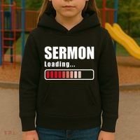 Sermon Loading Funny Pastor Preacher Minister Clergy Kids Hoodie thumb 3