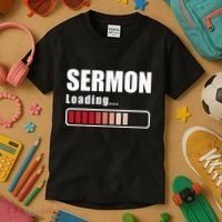 Sermon Loading Funny Pastor Preacher Minister Clergy Kids T-Shirt thumb 3