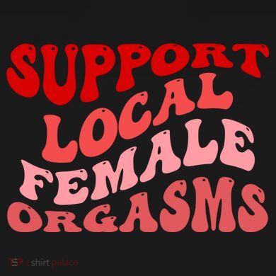 Support Local Female Orgasms Groovy Women's Tri-Blend 3/4-Sleeve Raglan Shirt