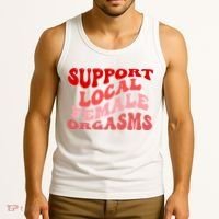 Support Local Female Orgasms Groovy Tank Top thumb 3