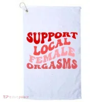 Support Local Female Orgasms Groovy Golf Towel thumb 0