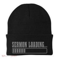 Sermon Loading Funny Pastor Christian Parish Clergy Apparel Beanie thumb 0