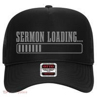 Sermon Loading Funny Pastor Christian Parish Clergy Apparel Hat thumb 0