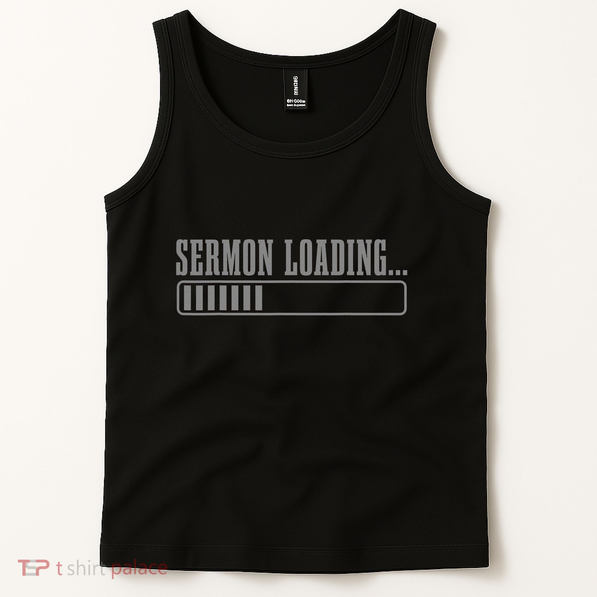 Sermon Loading Funny Pastor Christian Parish Clergy Apparel Tank Top