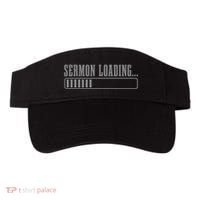 Sermon Loading Funny Pastor Christian Parish Clergy Apparel Visor thumb 0