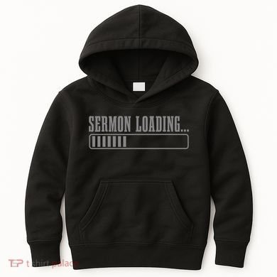 Sermon Loading Funny Pastor Christian Parish Clergy Apparel Kids Hoodie