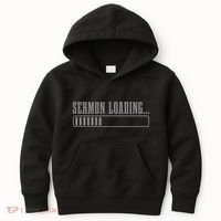 Sermon Loading Funny Pastor Christian Parish Clergy Apparel Kids Hoodie thumb 0