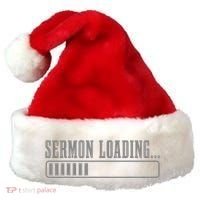 Sermon Loading Funny Pastor Christian Parish Clergy Apparel Santa Hat thumb 0