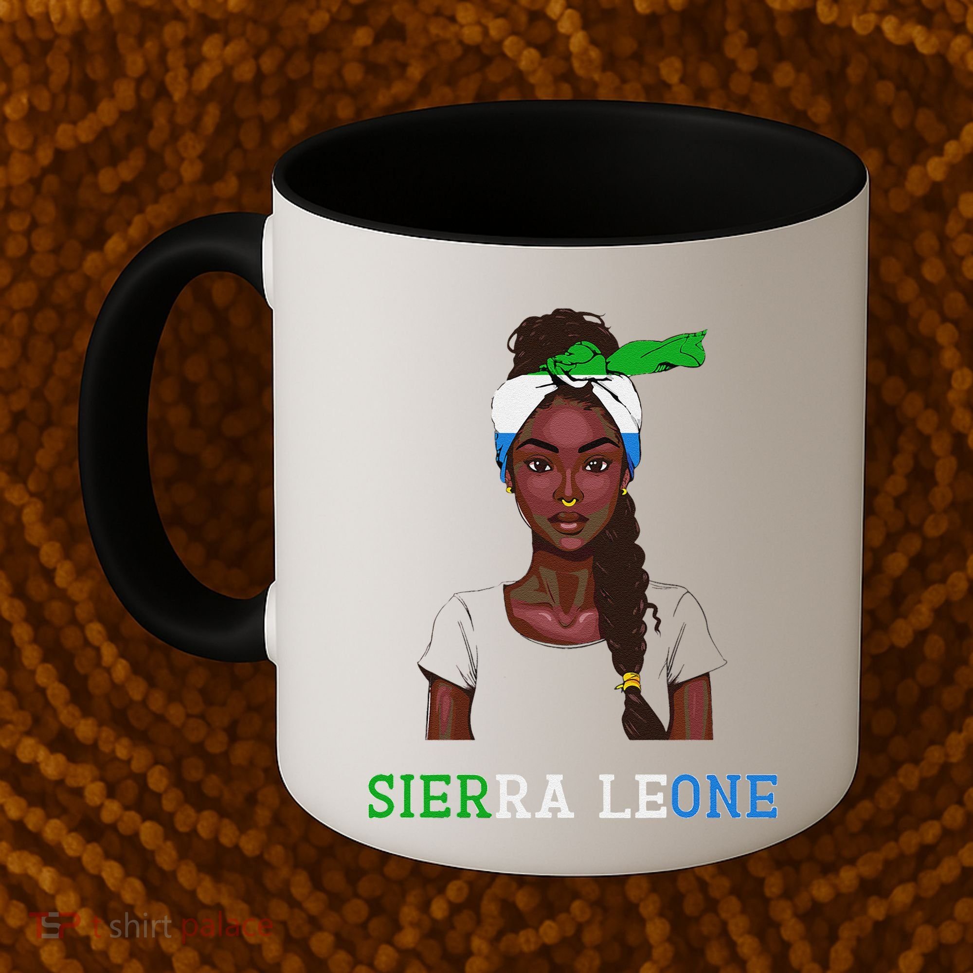 Sierra Leonean Flag Souvenirs Products Woman Sierra Leone Coffee Mug