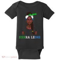 Sierra Leonean Flag Souvenirs Products Woman Sierra Leone Baby Bodysuit thumb 0