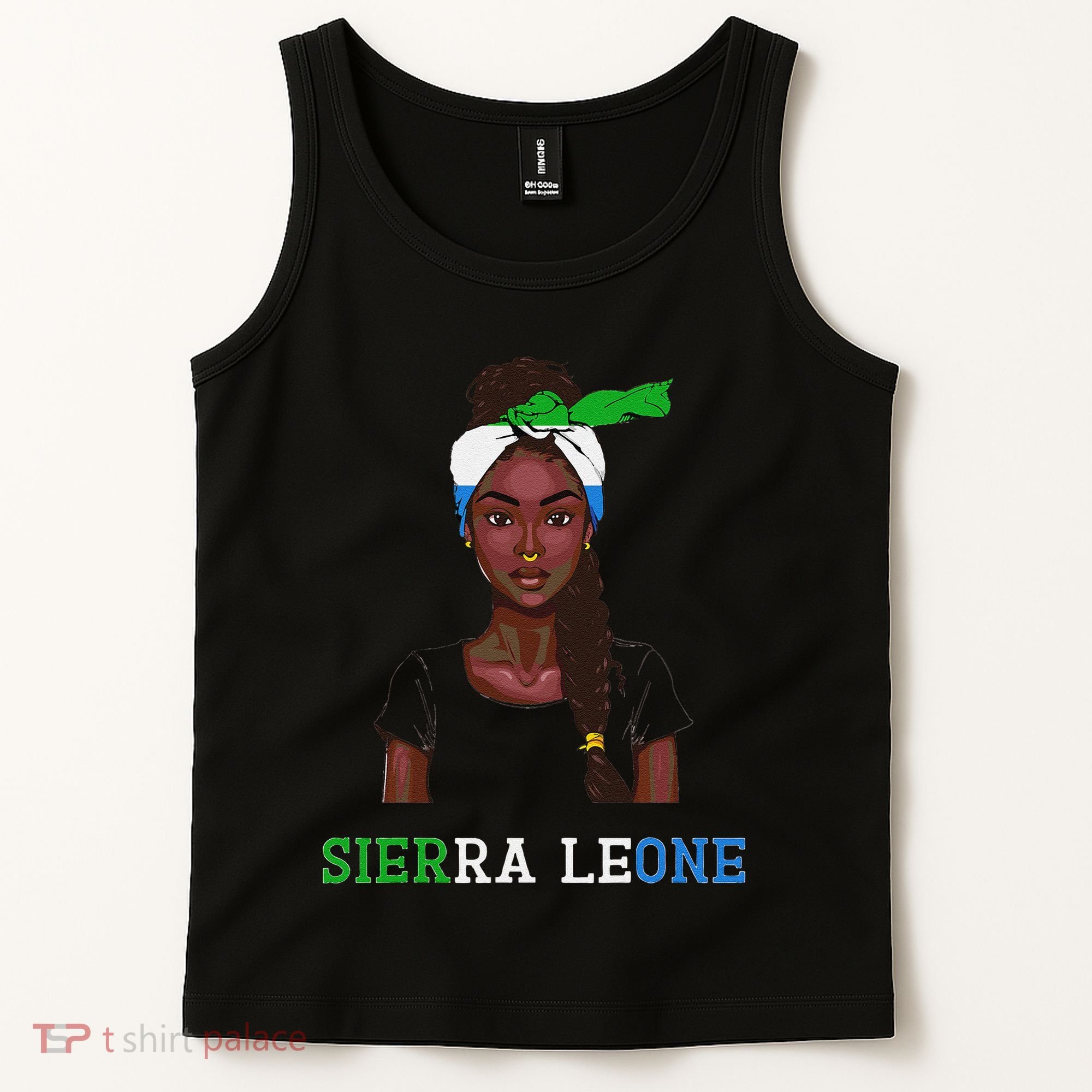 Sierra Leonean Flag Souvenirs Products Woman Sierra Leone Tank Top