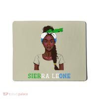 Sierra Leonean Flag Souvenirs Products Woman Sierra Leone Mousepad thumb 0