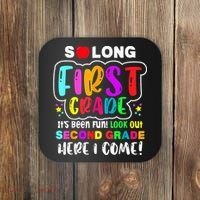 So Long First Grade Hello Second Grade Here I Come 2nd Grade Coaster thumb 0