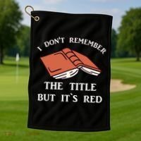 School Library Funny For Librarian Gift Golf Towel thumb 1