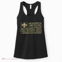 Scout Leader Funny Scout Camping Camo US America Flag Retro Women's Tank Top thumb 0