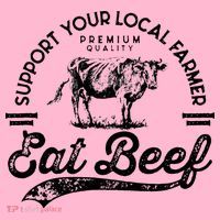Support Local Farmers Farming Farmer Market Buy Eat Beef Coaster thumb 2