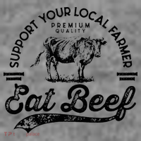Support Local Farmers Farming Farmer Market Buy Eat Beef Toddler Hoodie thumb 2