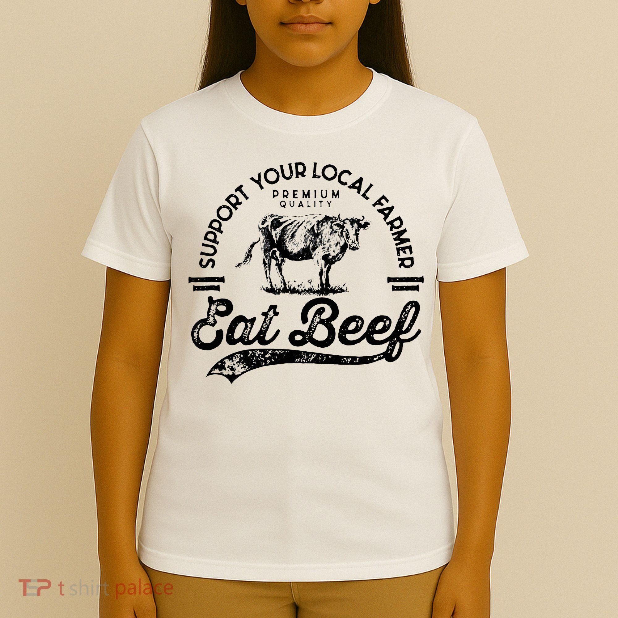 Support Local Farmers Farming Farmer Market Buy Eat Beef T-Shirt