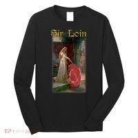 Sir Loin Funny Sirloin Steak Joke Medieval Accolade Art Long Sleeve Shirt thumb 0