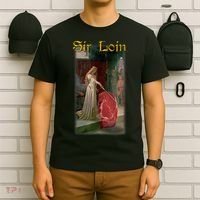 Sir Loin Funny Sirloin Steak Joke Medieval Accolade Art T-Shirt thumb 6
