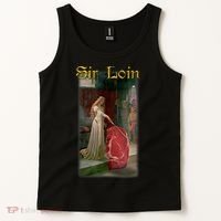Sir Loin Funny Sirloin Steak Joke Medieval Accolade Art Tank Top thumb 2