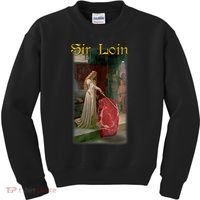 Sir Loin Funny Sirloin Steak Joke Medieval Accolade Art Kids Sweatshirt thumb 0