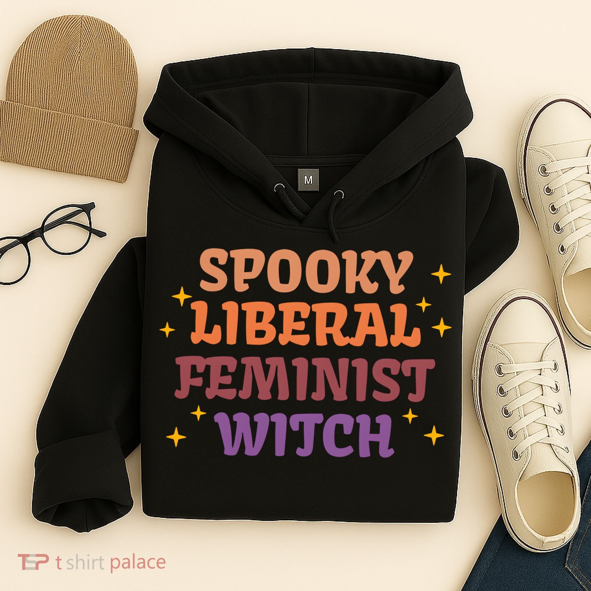 Spooky Liberal Feminist Witch Halloween Hoodie