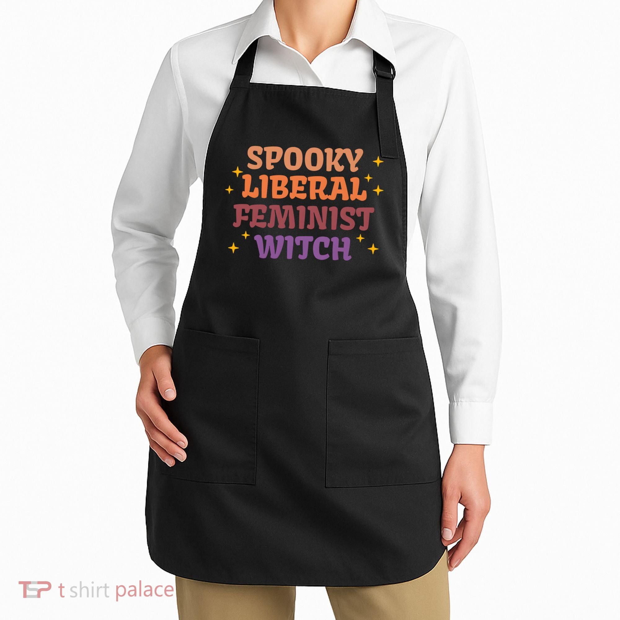 Spooky Liberal Feminist Witch Halloween Apron