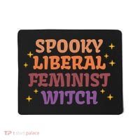 Spooky Liberal Feminist Witch Halloween Mousepad thumb 0