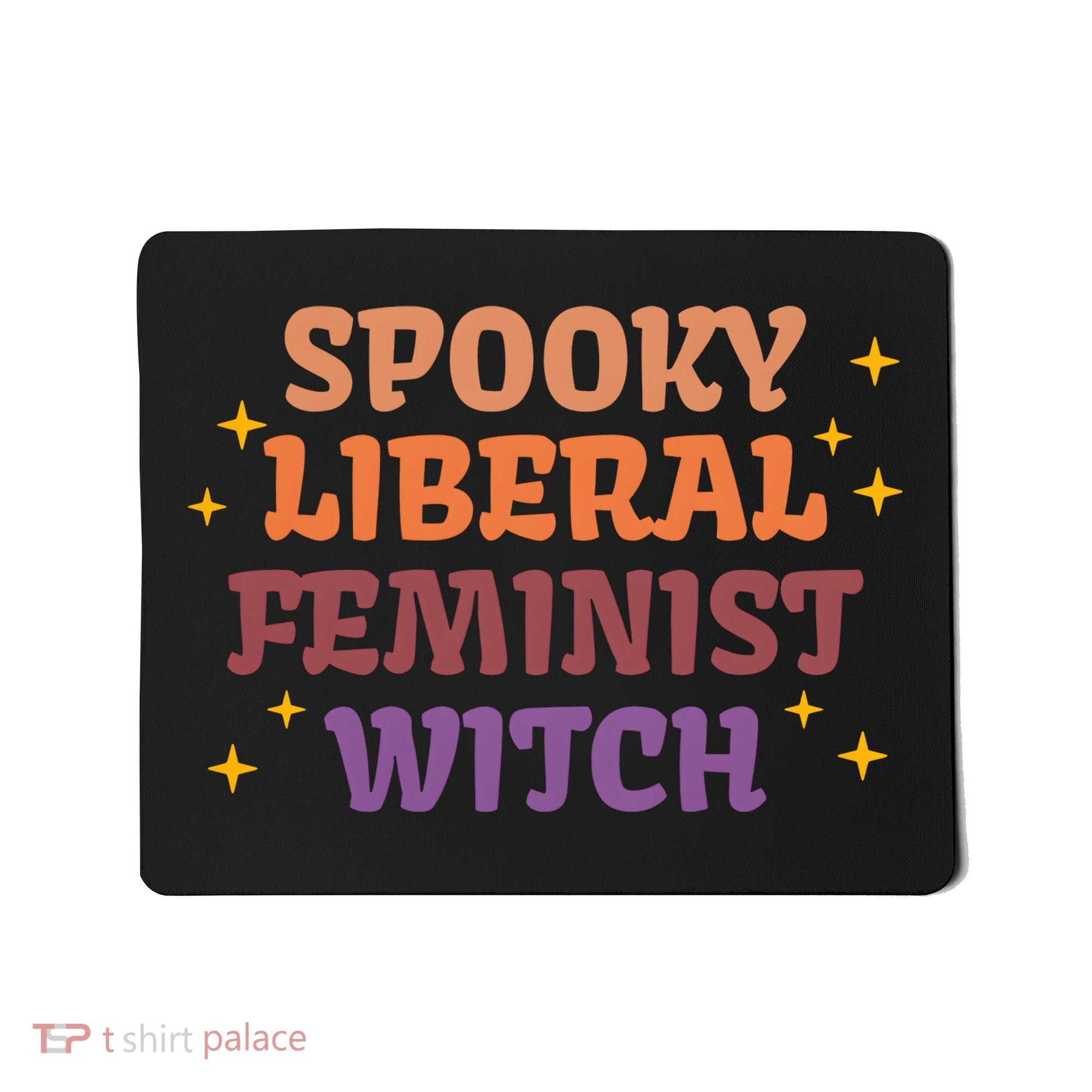 Spooky Liberal Feminist Witch Halloween Mousepad