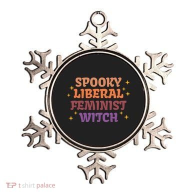 Spooky Liberal Feminist Witch Halloween Ornament